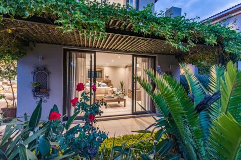 View of master suite from garden
