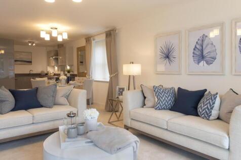 Living room with open plan kitchen