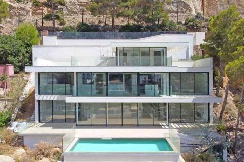 02-port andratx-Minimalistische Villa-kaufen-fassade