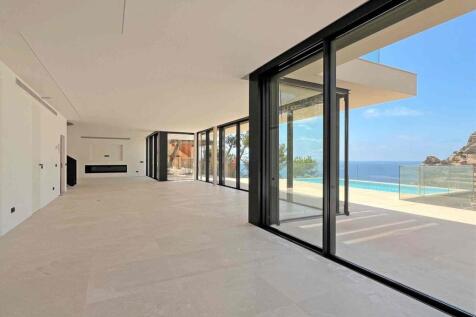 04-port andratx-Minimalistische Villa-kaufen-wohnzimmer