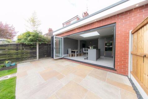 Five panel bi-fold door to garden