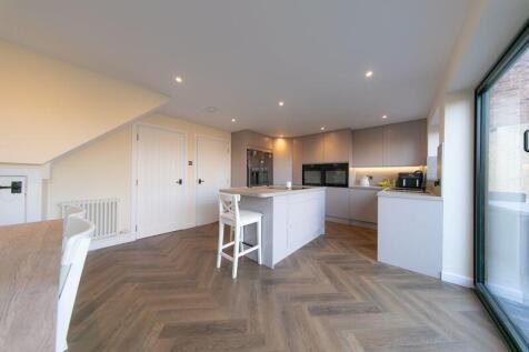 Open plan kitchen and dining space