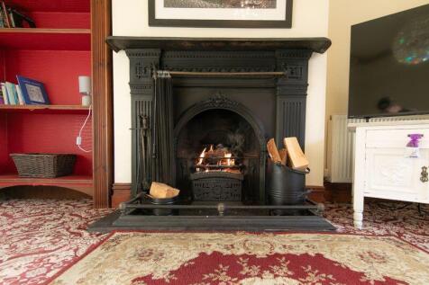 Feature open fireplace