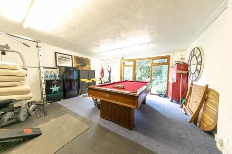 Double garage converted to games room...