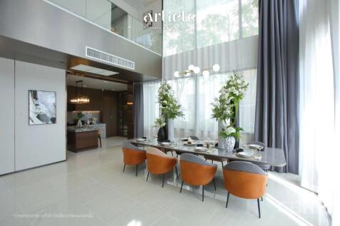 Dining area with double volume space