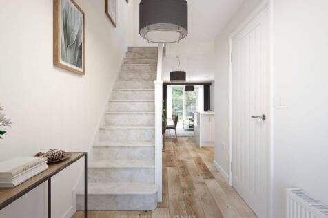Spacious and bright hallway with views through to the garden