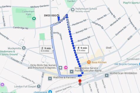 map to raynes park station.JPG