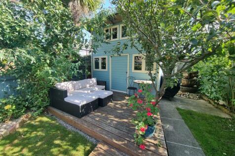 Patio and outbuilding