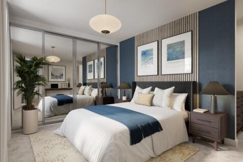 Internal CGI of the bedroom in the freiston show home