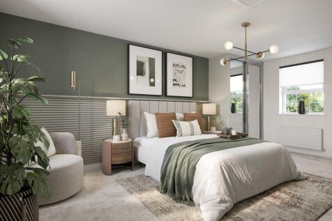 Internal CGI of the second bedroom in the freiston
