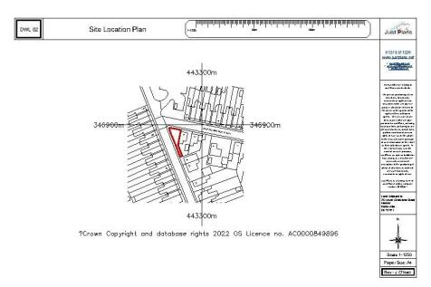 DWL 02 - Land Adjacent To 25 Lower Gladstone Street  - Site Location Plan - Scale 1-1250 - A4 - 2022-12-07 T202508181048.pdf