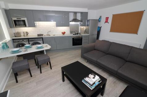 open plan lounge kitchen