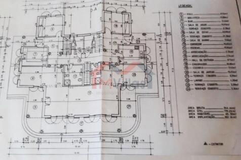 Ground floor plan - 6 bedroom villa with pool and garage - Quarteira