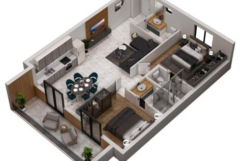 Porta 2 bedroom 3d