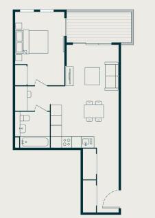 One bedroom Type 8A