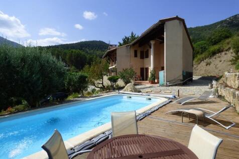 Pool facing house
