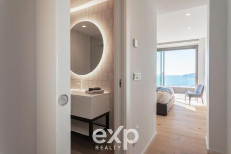 View from bathroom into the living area