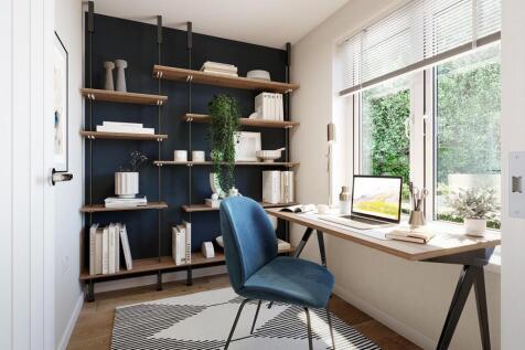 A downstairs study creates a perfect space to work from home