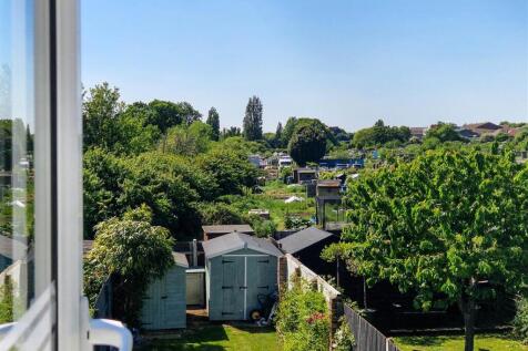 View over allotments to the rear