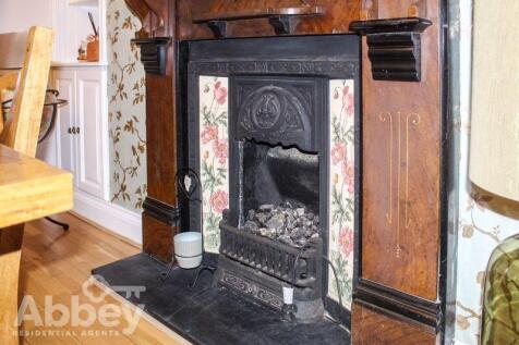 Fireplace in the dining room