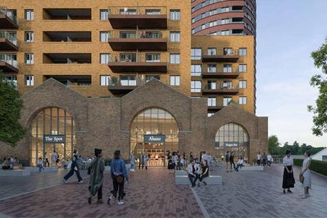The sculpted public spaces will create a distinctive place to live in the heart of East London