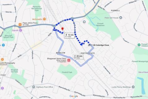 Map to Train Station