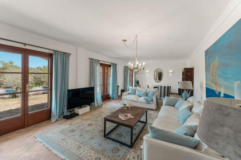 Living room with fireplace