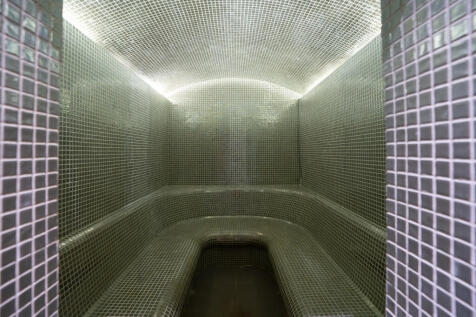 Steam bath in the gym area