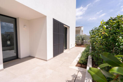 Rear outdoor area with terrace door of master bedroom