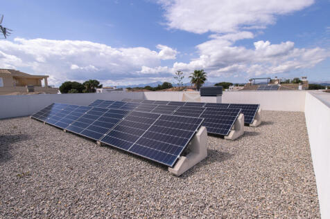 Solar system on the flat roof