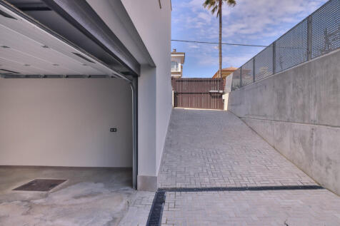 View from the garage up to the private driveway