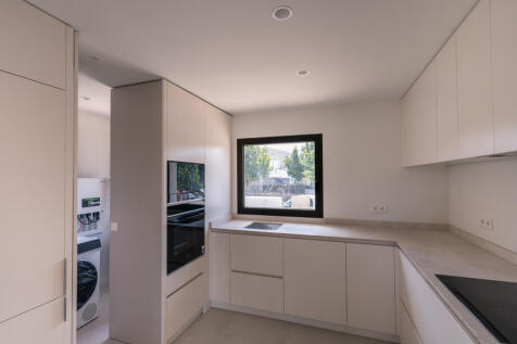 Kitchen with washing machine