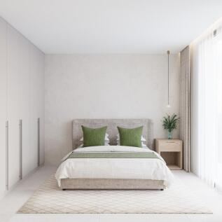 Bedroom with finish look