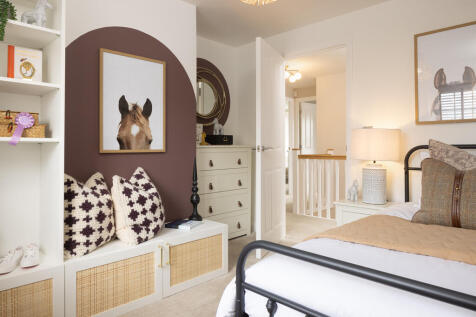 internal shot of single bedroom in the holden show home