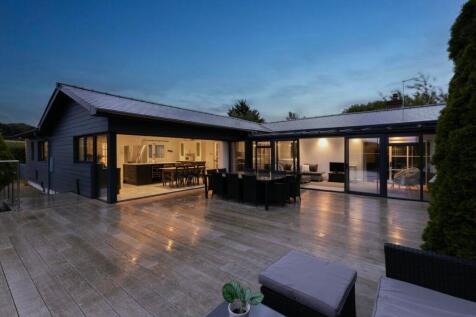 Kitchen, Terrace and Sun Room as the sun sets