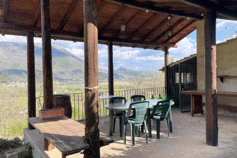 outside kitchen area