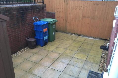 Rear paved area