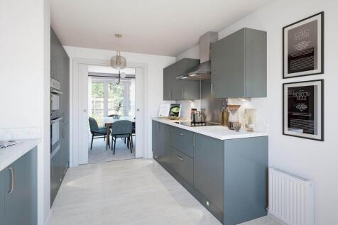 The kitchen leads to the dining area making entertaining easy