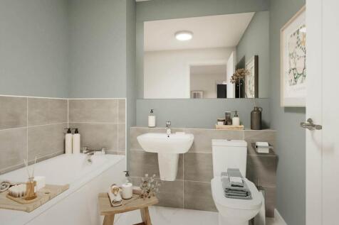 A family bathroom completes the home