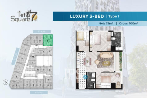 Time Square 7 Condo - Boeung Kak 1, Toul Kork, Phnom Penh