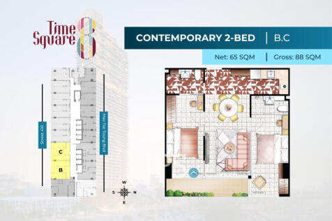 Time Square 8 Condominium - Near Russian Market, Phnom Penh