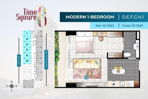Time Square 8 Condominium - Near Russian Market, Phnom Penh