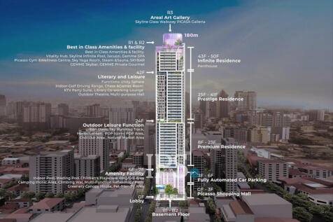 1 Bedroom Condo For Sale - Picasso Sky Gemme Type A1 Luxury Condominium - BKK1, Phnom Penh