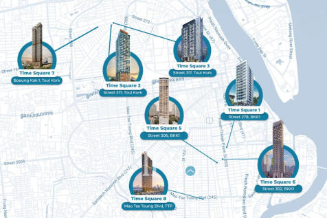 1 Bedroom Duplex Condo For Sale - Type LMNOP Time Square 8 Condominium - Near Russian Market, Phnom Penh