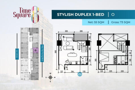 2 Bedroom Duplex Condo For Sale - Type DEFGHI Time Square 8 Condominium - Near Russian Market, Phnom Penh