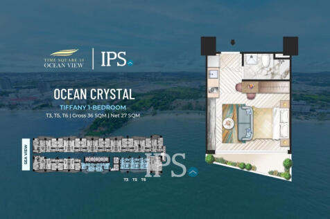 1 Bedroom Condo for Sale  Ocean Crystal Tower - Time Square 10, Otres Beach, Sihanoukville