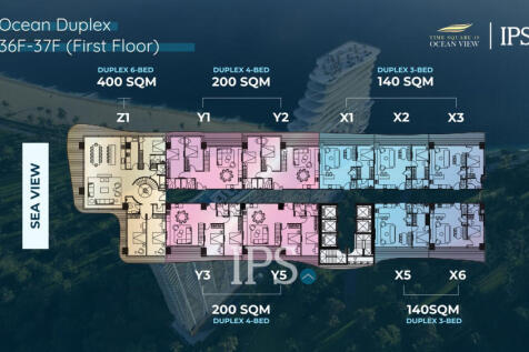 Penthouse 3-Bedroom Ocean Duplex for Sale  Time Square 10, Otres Beach, Sihanoukville