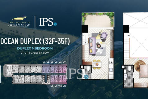 Luxury Duplex 1 Bedroom Condo for Sale  Time Square 10, Otres Beach, Sihanoukville