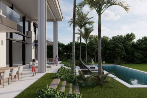 Garden and swimming pool
