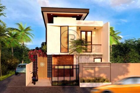 Modern two-story house with a minimalist design, f
